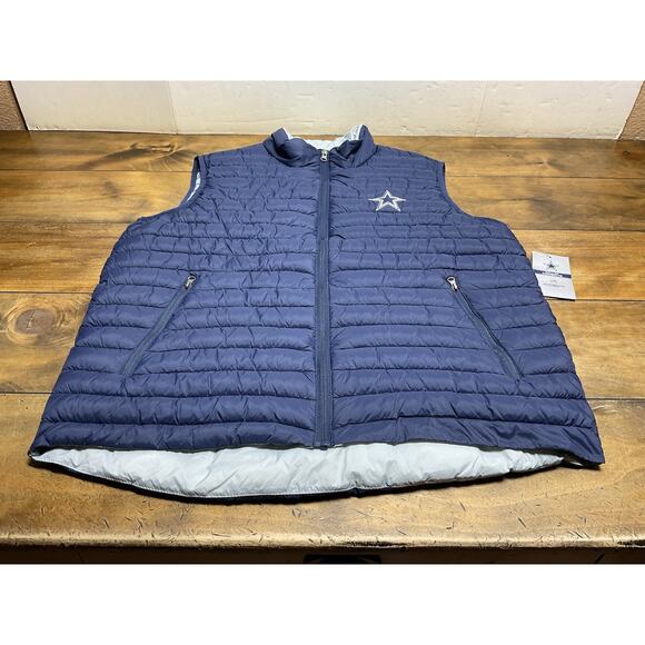 NFL Dallas Cowboys Puffer Vest Youth XL NFL Football Team Apparel Unisex NWT - Picture 2 of 12